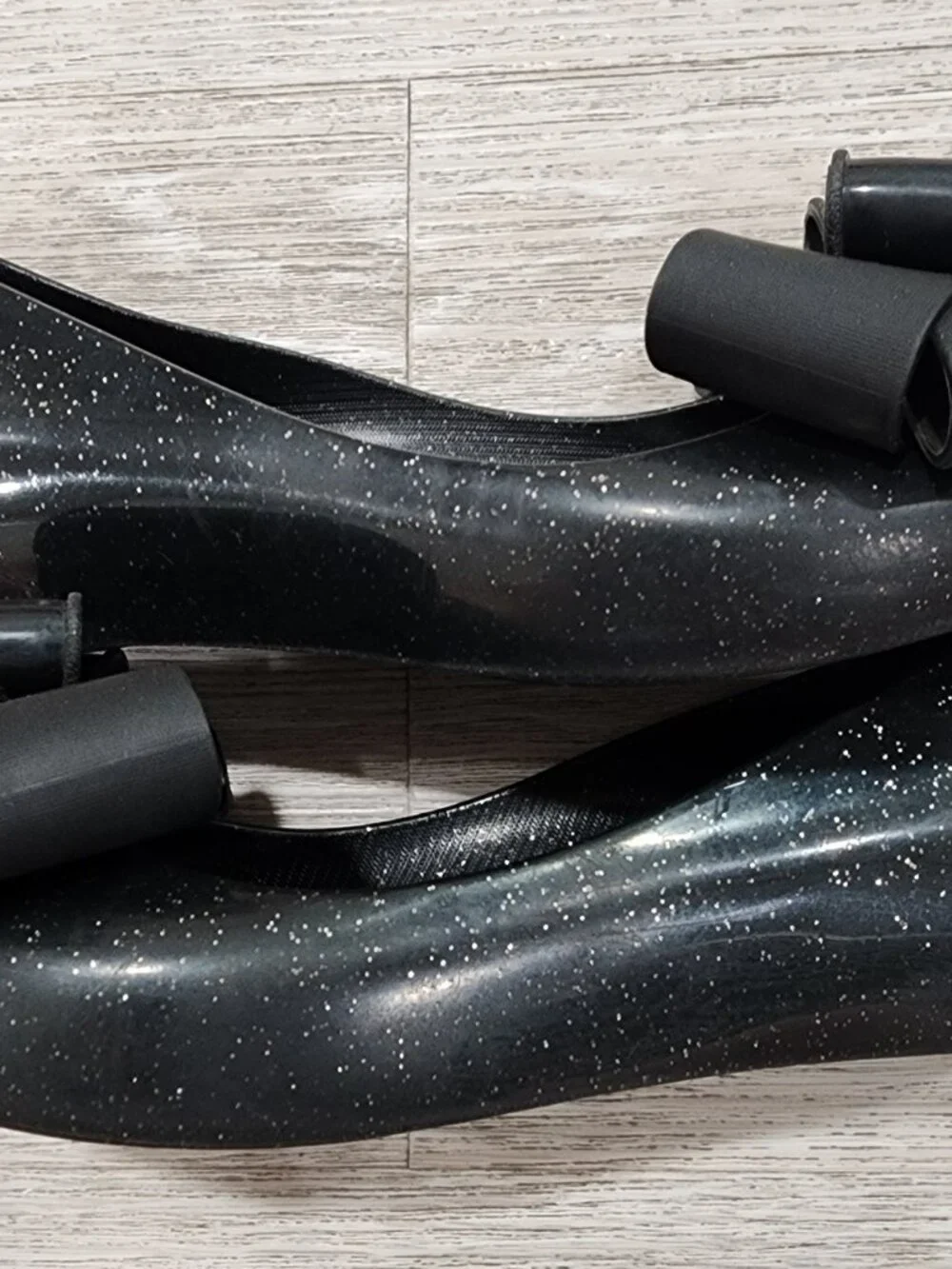 Mini Melissa Ultragirl Bow Black Sweet Jelly Flats Slip On Gilrs Size 9